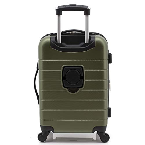 Smart Luggage Set with Cup Holder and USB Port, 20-Inch Carry-On K967