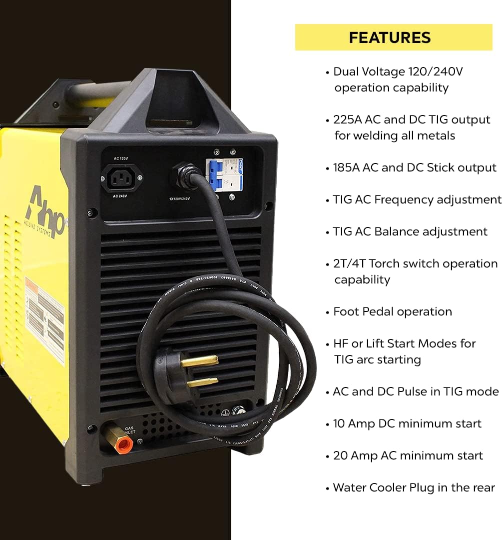 TIG/Stick Welder 200 Amp IGBT AC/DC Pulse Dual Voltage O280