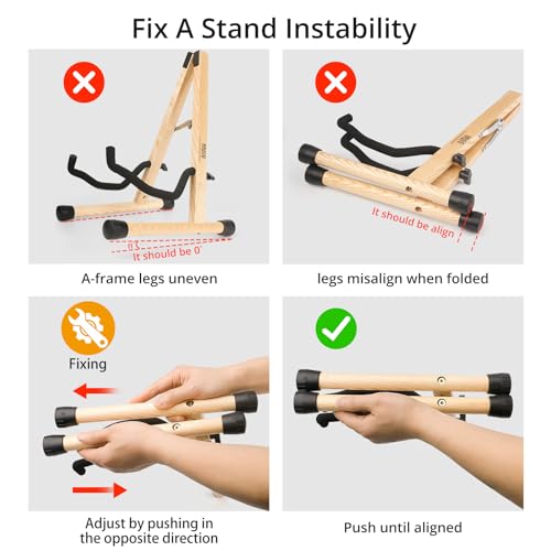 Foldable Hardwood Guitar Stand N691996