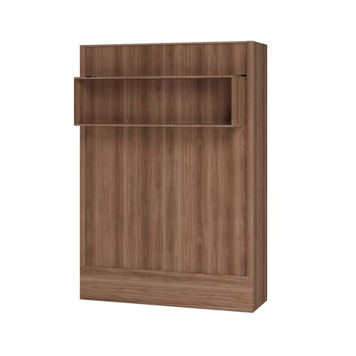 Full Murphy Wall Bed in White with Shelf O67975