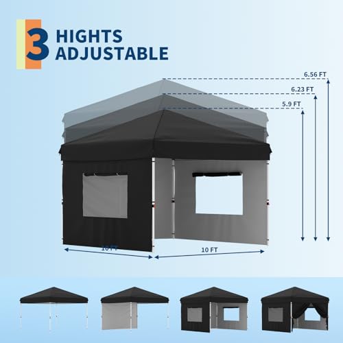 Pop Up Canopy Tent with Roller Bag and Adjustable Height O962