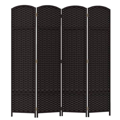 4 Panel Room Divider Screen 5.6 Ft Tall Folding Privacy Partition N658