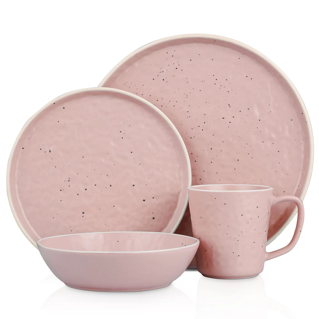 16-Piece Stoneware Dinnerware Set for 4, Multicolor P617
