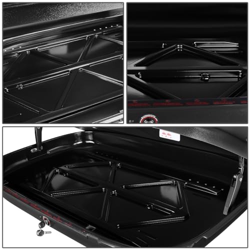 Heavy Duty Rooftop Cargo Carrier Lockable ABS, 110 LBS F238546