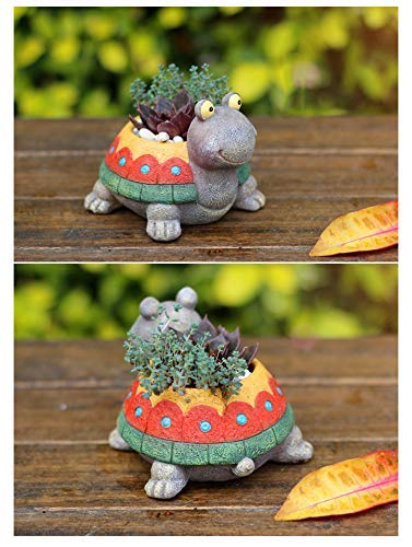 Turtle Shape Resin Succulent Plant Pot for Desk W9212