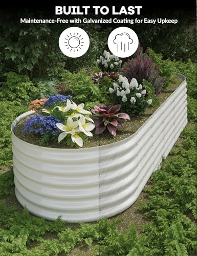 Galvanized Raised Garden Bed for Vegetables, Flowers, Outdoor D165