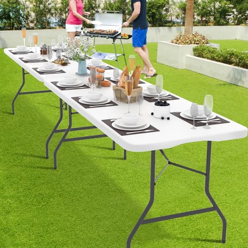 Folding Table 6 Foot Heavy Duty Plastic Portable Indoor Outdoor Utility X45759