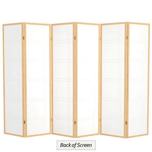 6 Panel Honey Room Divider X65165