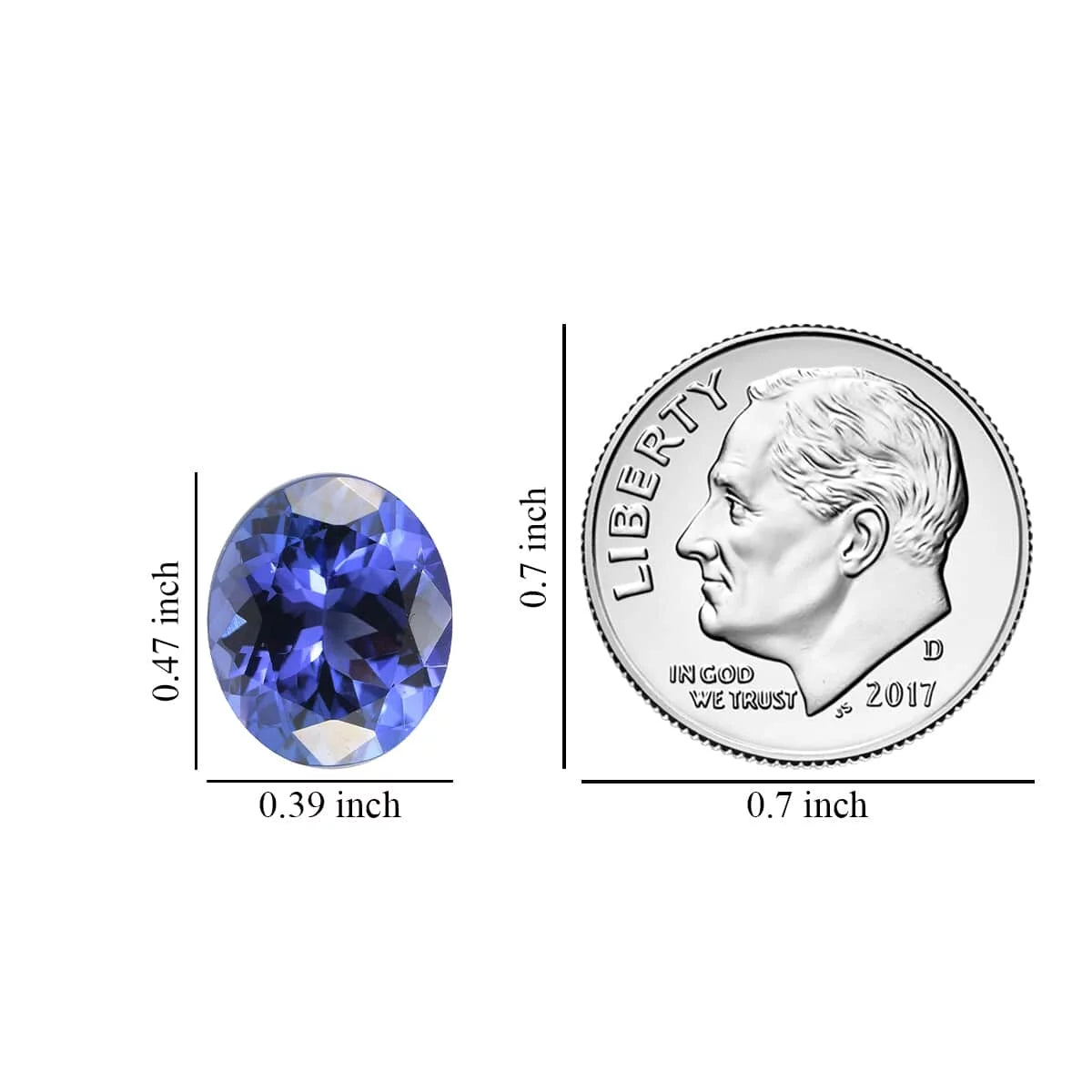 Tanzanite 12x10 mm Loose Gemstone December Birthstone N873