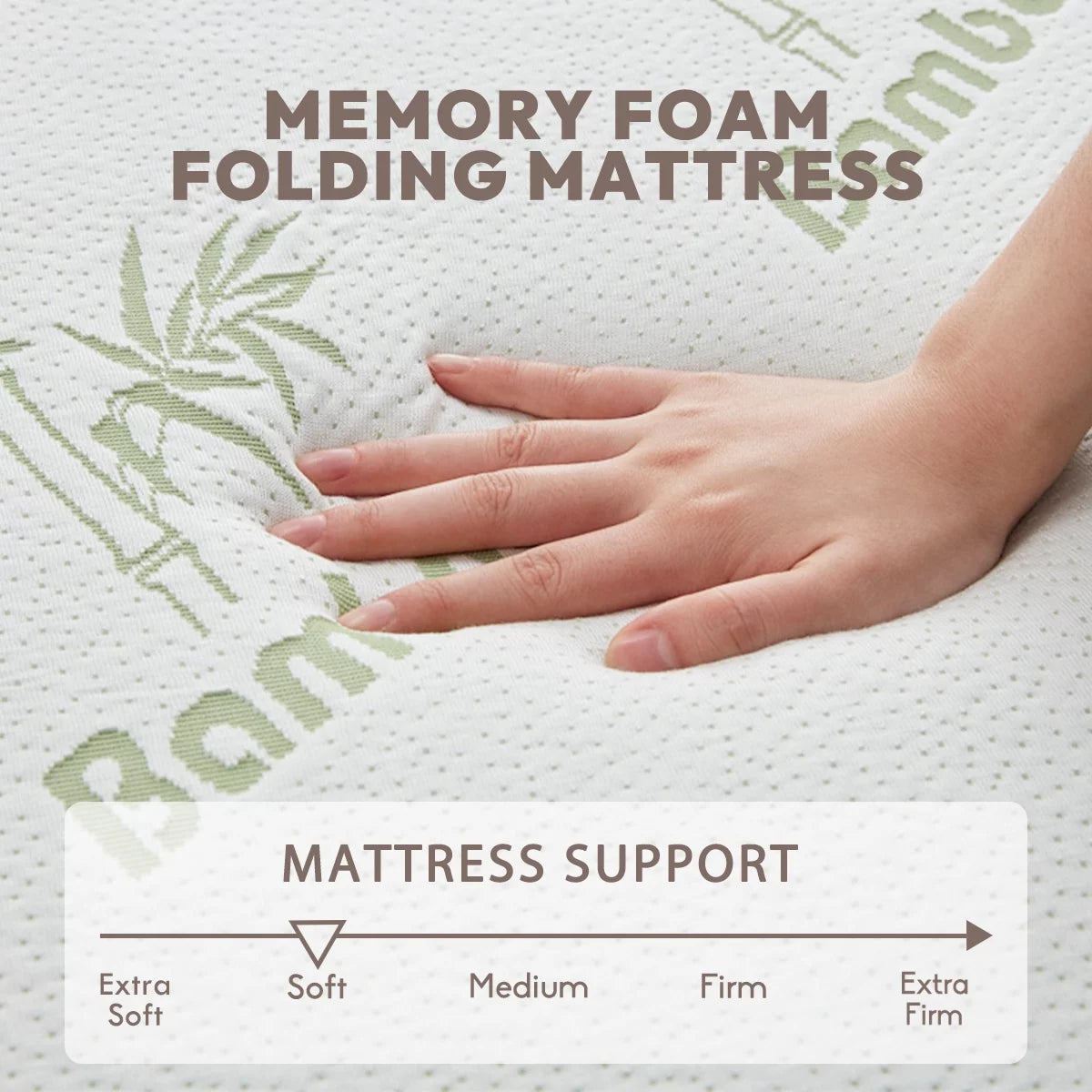4 Inch Memory Foam Folding Mattress with Storage Bag, Twin R600226