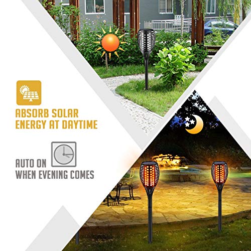 Flickering Flame Torch Lights Outdoor Waterproof 4-Pack I197