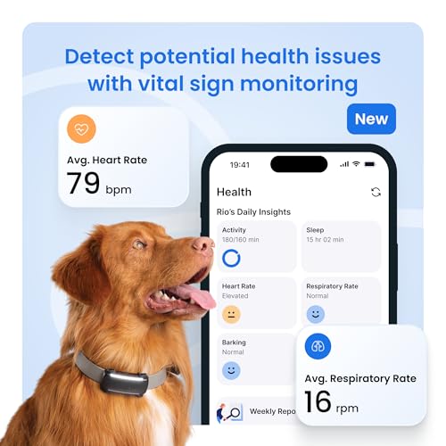 GPS Dog Tracker with Virtual Fence and Vital Signs Monitoring M60164
