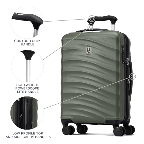 Hardside Expandable Carry-On Luggage with 8 Spinner Wheels and TSA Lock J560758