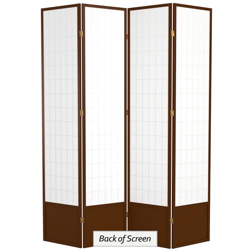 7 ft. Tall Window Pane Shoji Screen Room Divider, 3 Panels T5246