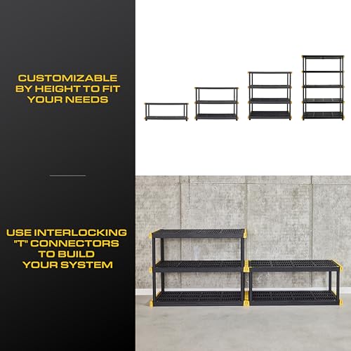 5-Tier Heavy Duty Plastic Storage Shelving Unit, 200lbs per Shelf, Indoor/Outdoor C860