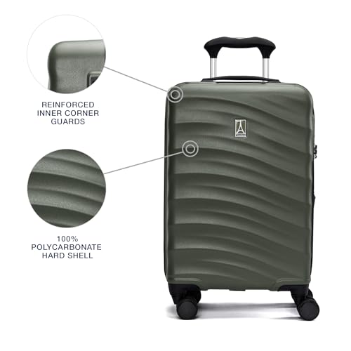 Hardside Expandable Carry-On Luggage with 8 Spinner Wheels and TSA Lock J560758