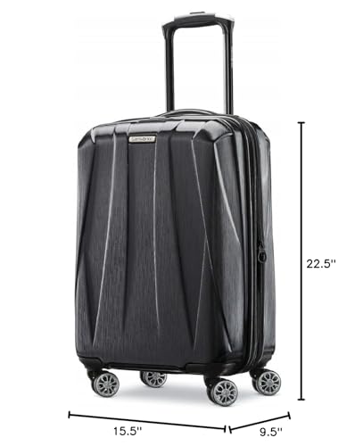 Hardside Expandable Carry-On Luggage with Spinner Wheels, Black, 20-Inch S82043