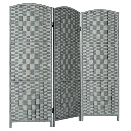 3 Panel Folding Room Divider, Privacy Screen, Dark Mocha S685