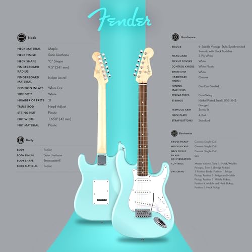 Stratocaster Electric Guitar Bundle with Amplifier, Gig Bag, Strap, Cable, Picks, and DVD S5583
