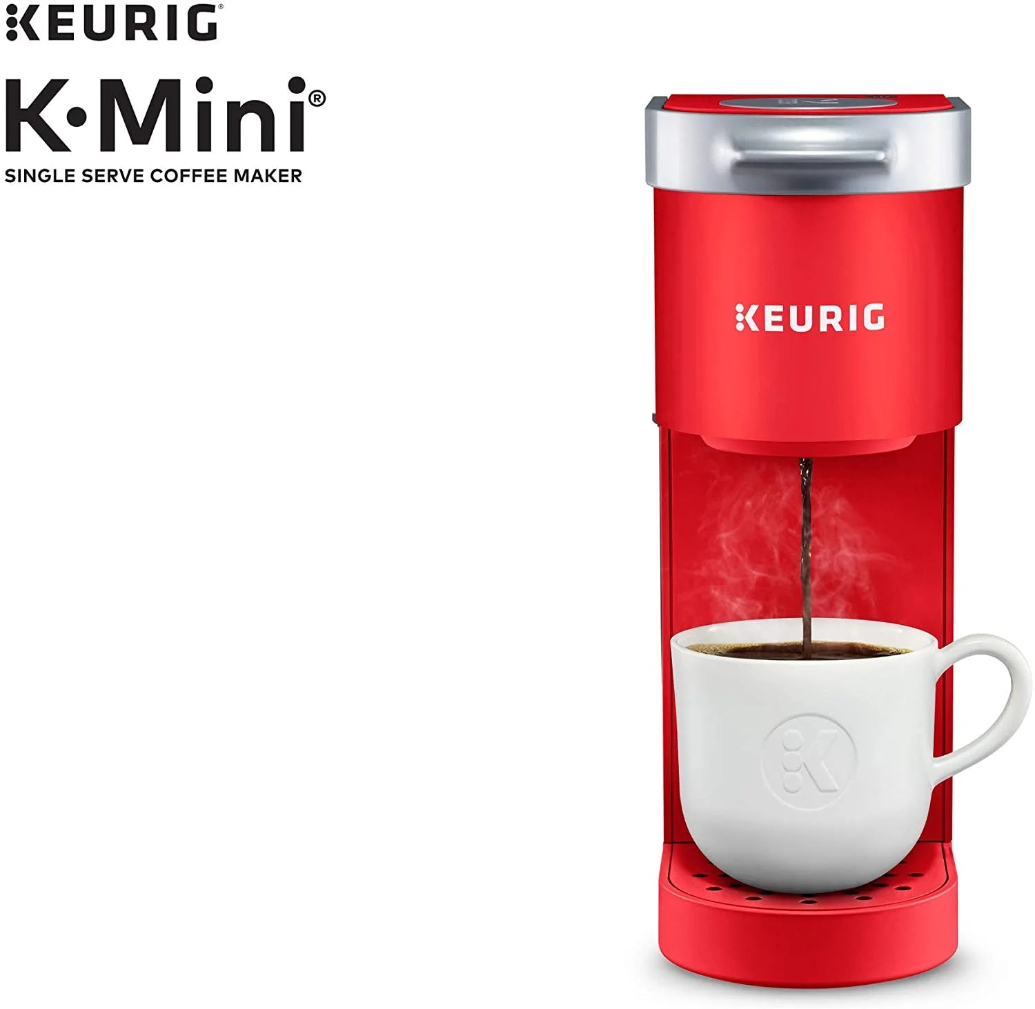 Single Serve Coffee Maker, 6 to 12 oz Brew Sizes, Red N22064