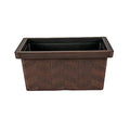 The HC Companies 14 Inch Borden Square Planter Box - Lightweight Outdoor Plastic Plant Pot for Vegetables, Herbs, Flowers Inch Chestnut