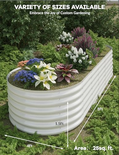 Galvanized Raised Garden Bed for Vegetables, Flowers, Outdoor D165