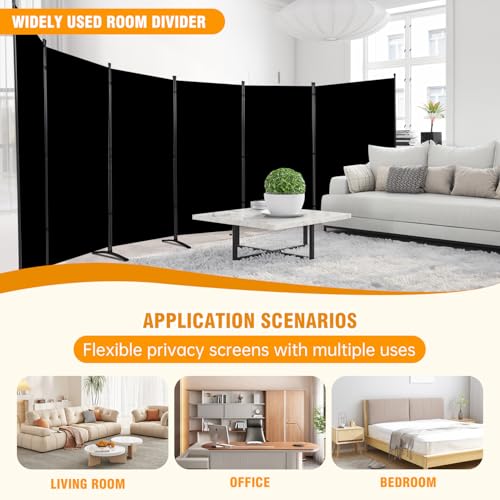 Room Divider Screen 3 Panel Folding Partition with Metal Frame, Grey M4968