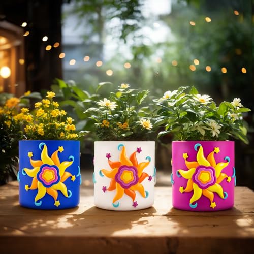 Colorful Planters with Drainage for Indoor Plants W318
