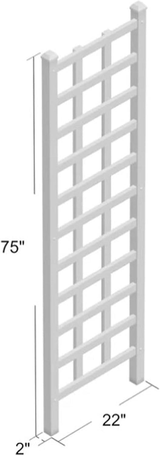PVC Vinyl Outdoor Garden Patio Trellis with Ground Anchors K82353