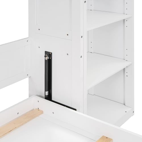 Queen Size Murphy Bed with Cabinet and LED Lights P178570