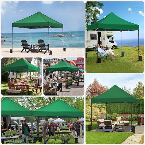 Heavy Duty Pop Up Canopy Tent 10x20 with Wheeled Carry Bag, White X6840