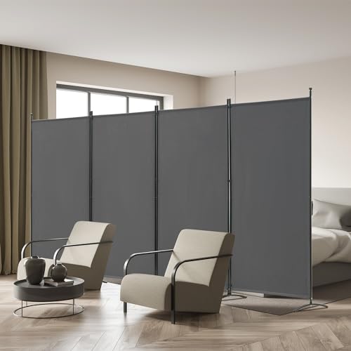 3 Panel Room Divider Folding Partition Privacy Screen, Freestanding Fabric Panel, 102" W x 71" H, Black V153