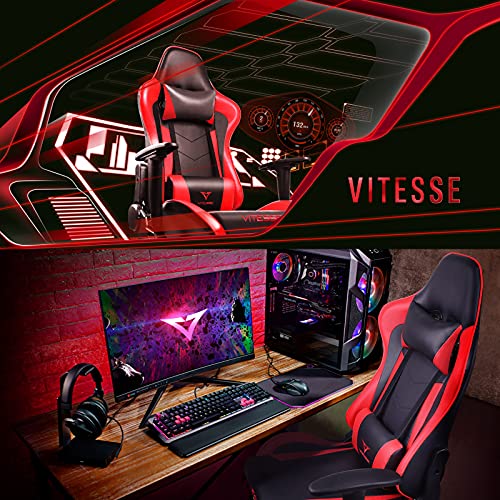 Gaming Chair High Back Ergonomic Racing Desk with Lumbar Support and Headrest, Purple Y569