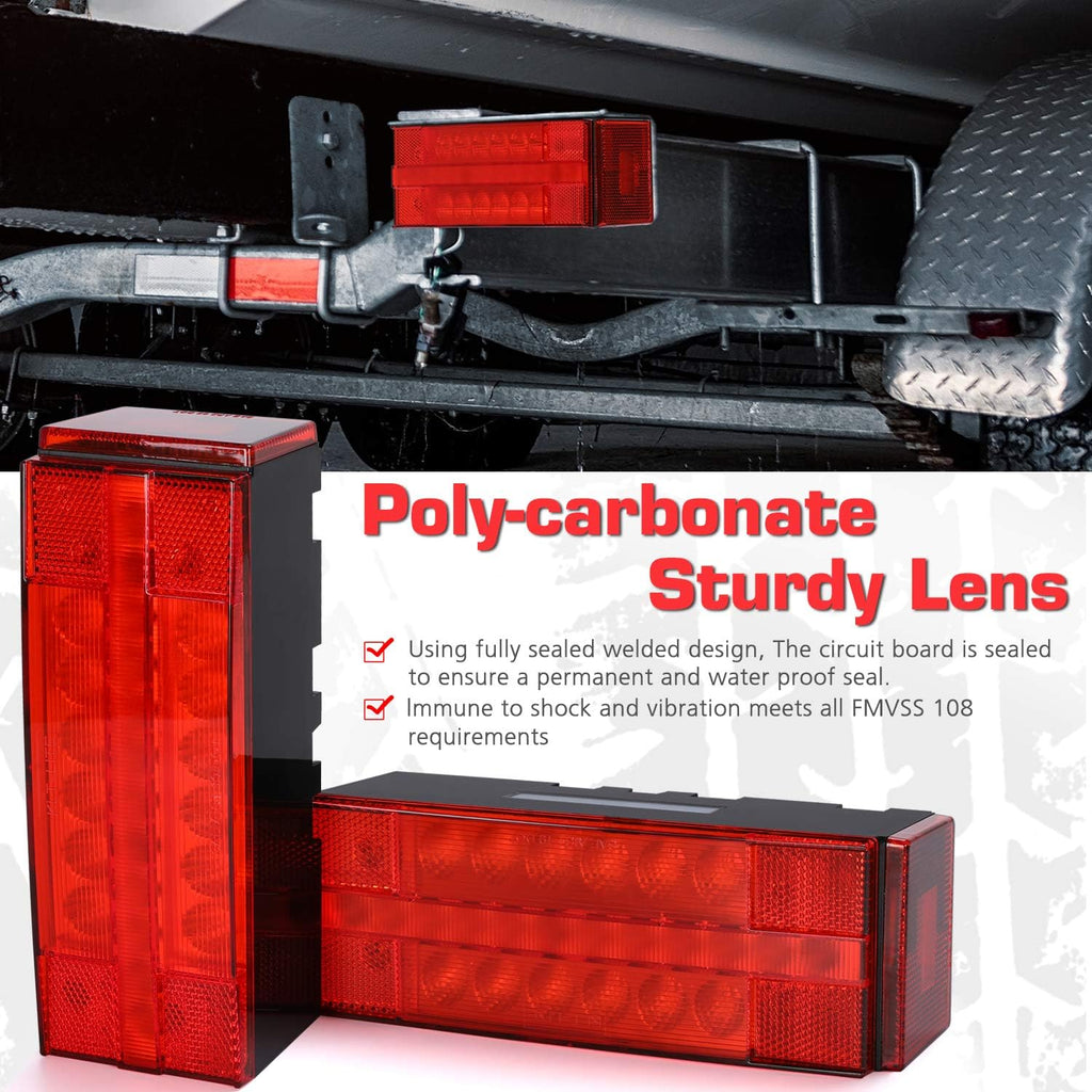 Submersible LED Trailer Light Kit, Waterproof Tail Lights with Turn and License Lights P543829