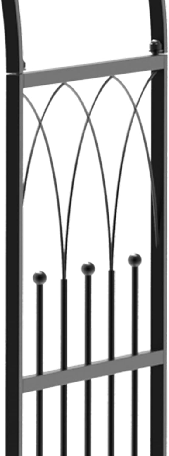 Metal Trellis Arbor Arch with Garden Bench for Climbing Plants F302771