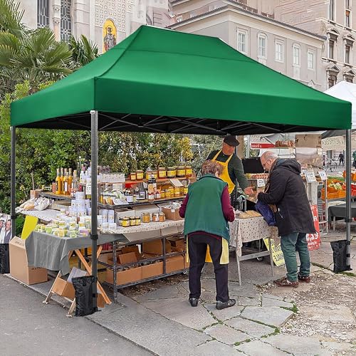 Heavy Duty Pop Up Canopy Tent 10x20 with Wheeled Carry Bag, White X6840