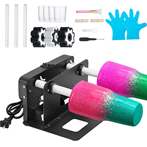 KingBaas 4 Cup Turner Tumbler Kit Cup Turners for tumblers Four-Arm Cup Spinner Metal Craft Cuptisserie Turner Kit for DIY Epoxy Glitter Tumblers Machine Independent Switch