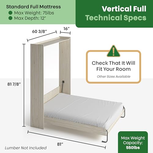 Queen Vertical Murphy Bed Hardware Kit with Bonus Tools L8760