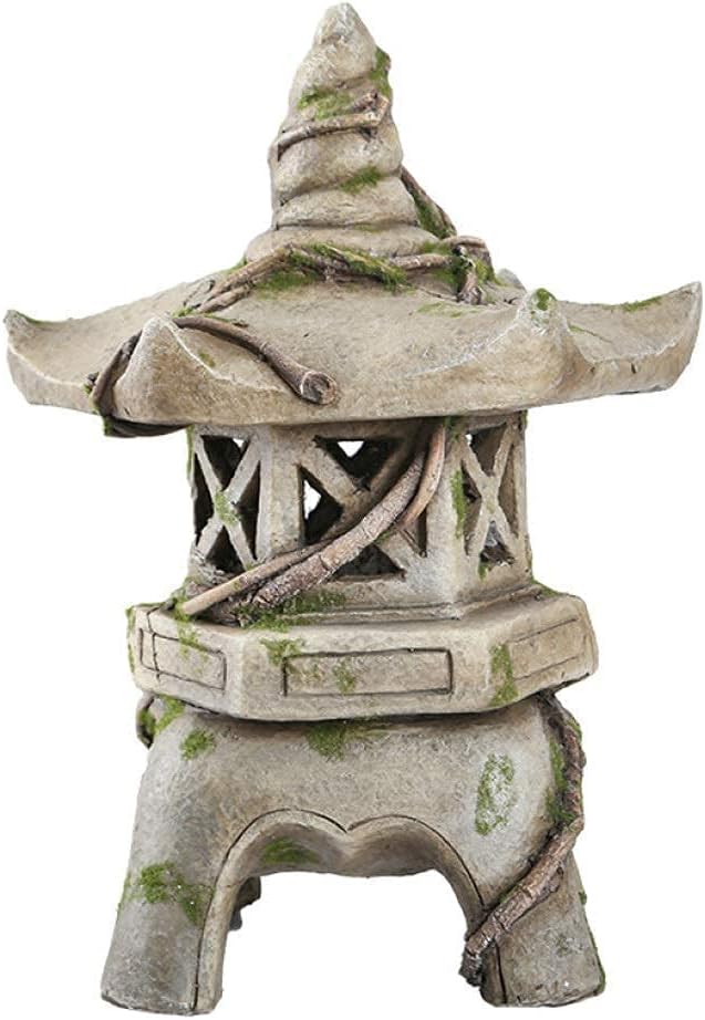 Asian Japanese Lantern Solar Pagoda Garden Statue Decor Garden Ornament