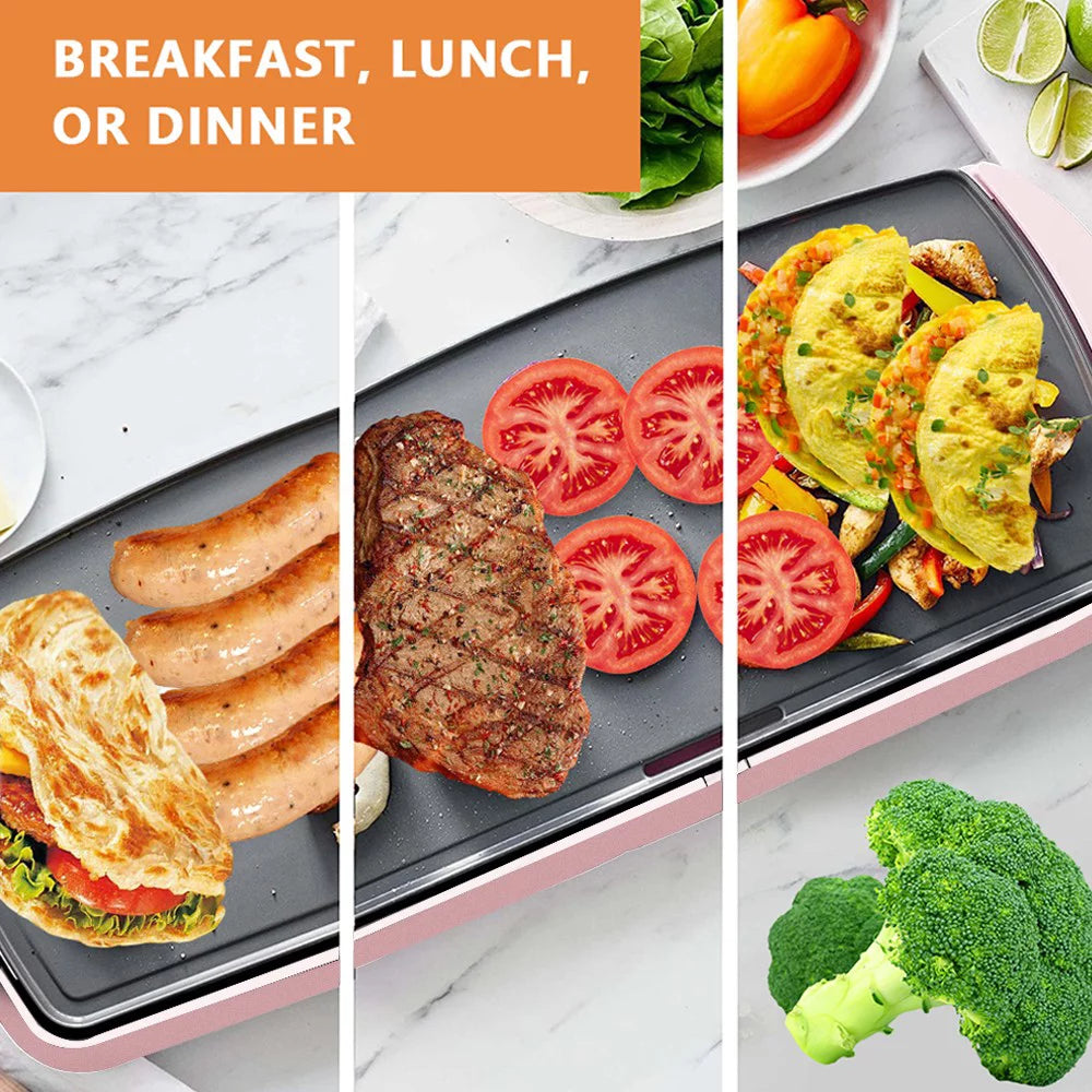 Extra Large Ceramic Electric Griddle Nonstick for Pancakes Eggs Burgers A318919