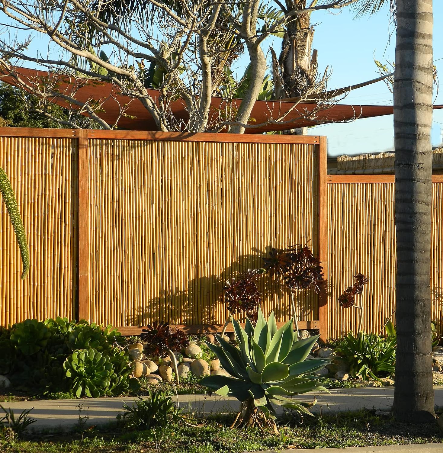 Natural Bamboo Fencing Decorative Rolled Fence Panel P8561