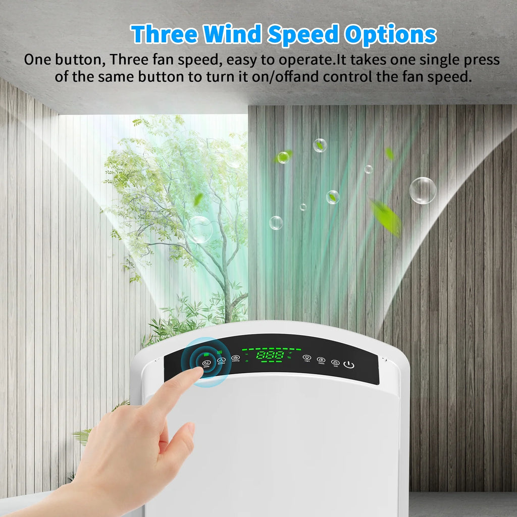 HEPA Air Purifier for Large Rooms up to 3067 Sq Ft, Air Cleaner with Humidity Display G379