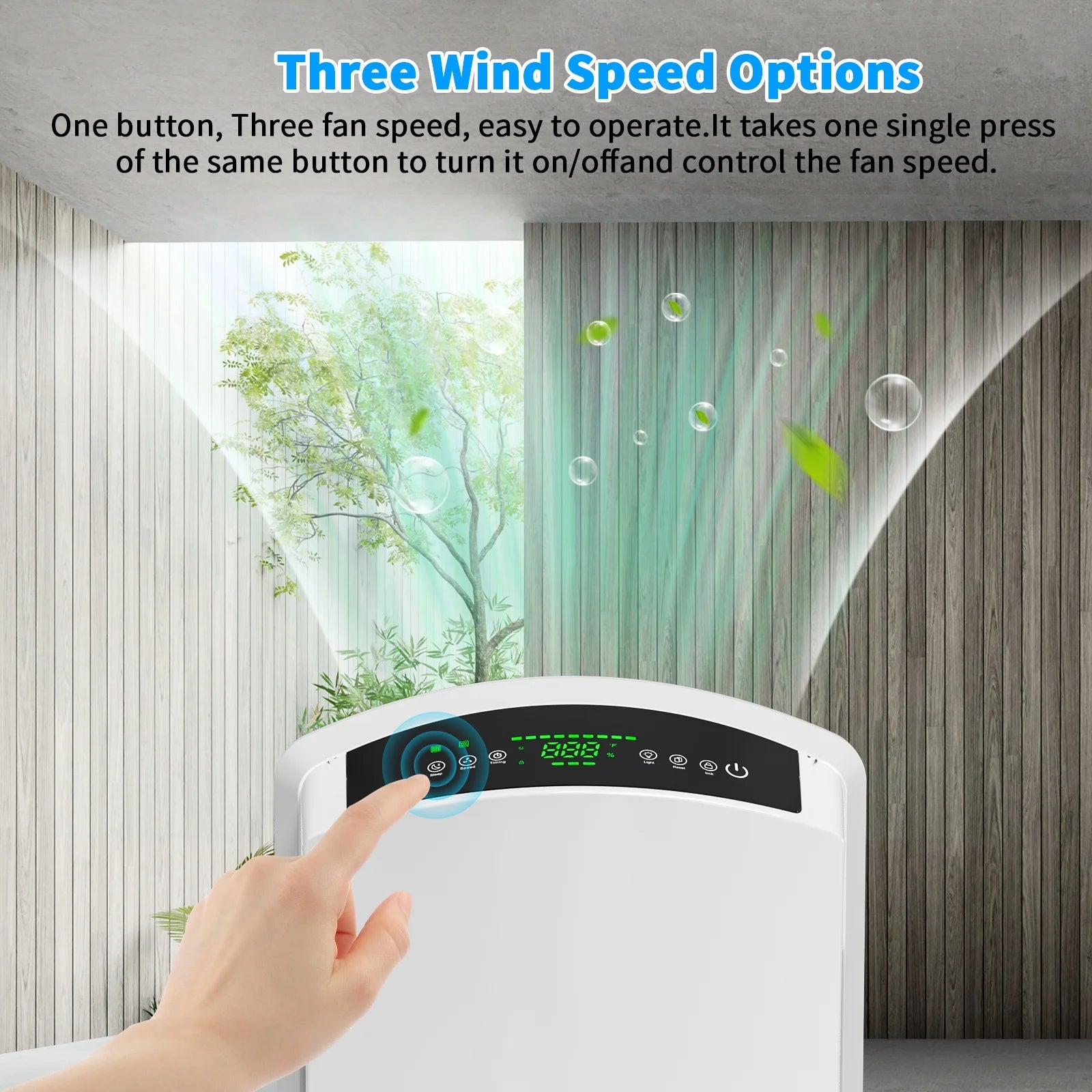 HEPA Air Purifier for Large Rooms up to 3067 Sq Ft, Air Cleaner with Humidity Display G379