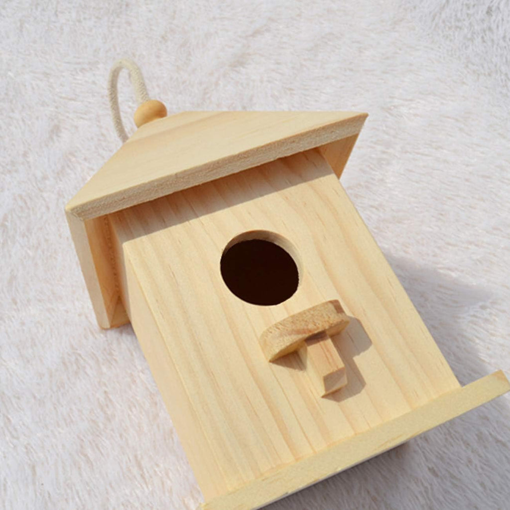 Wooden Hanging Birdhouse for Small Birds DIY Decoration W17062