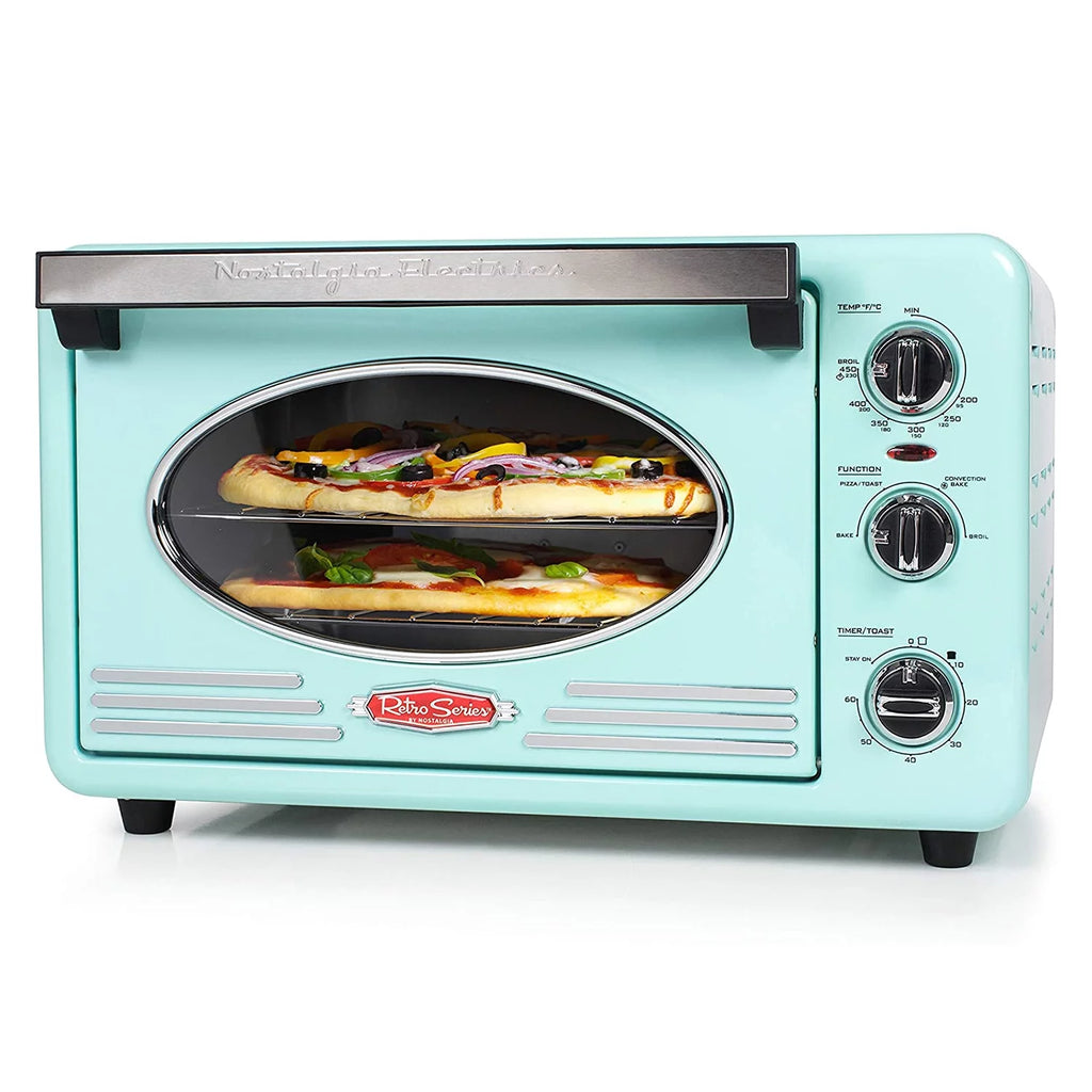 Nostalgia Electrics Retro 12-Slice Convection Toaster Oven, Aqua