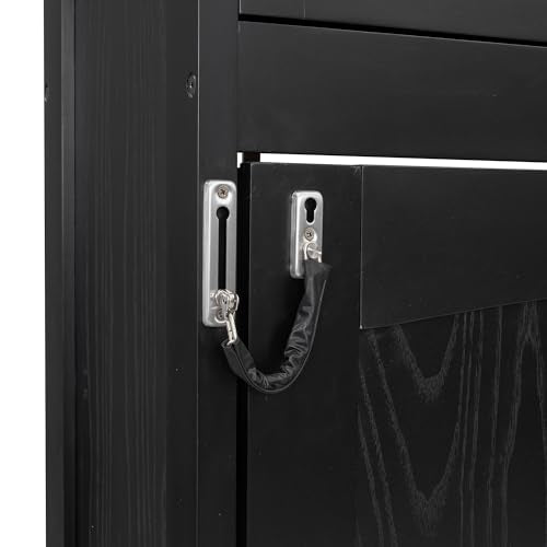 Queen Size Murphy Bed with Cabinet and LED Lights P178570