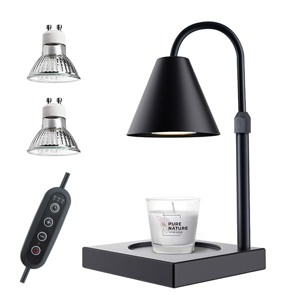 Dimmable Metal Candle Warmer Lamp, Height Adjustable for Large Jars E992317