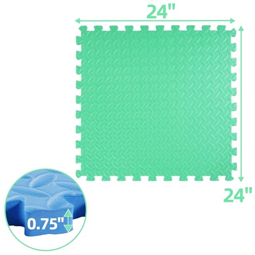 Puzzle Exercise Mat with EVA Foam Interlocking Tiles for MMA, Gymnastics and Home Gym N211438