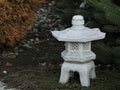 Asian Pagoda Lantern Statue Zen Garden Handmade Decoration Concrete Lantern Figurine Creative Outdoor Decor Gray