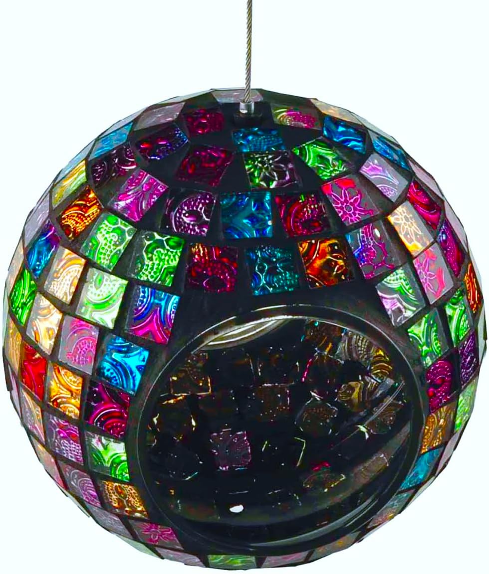 Mosaic Glass Bird Feeder Outdoor Hanging L1630